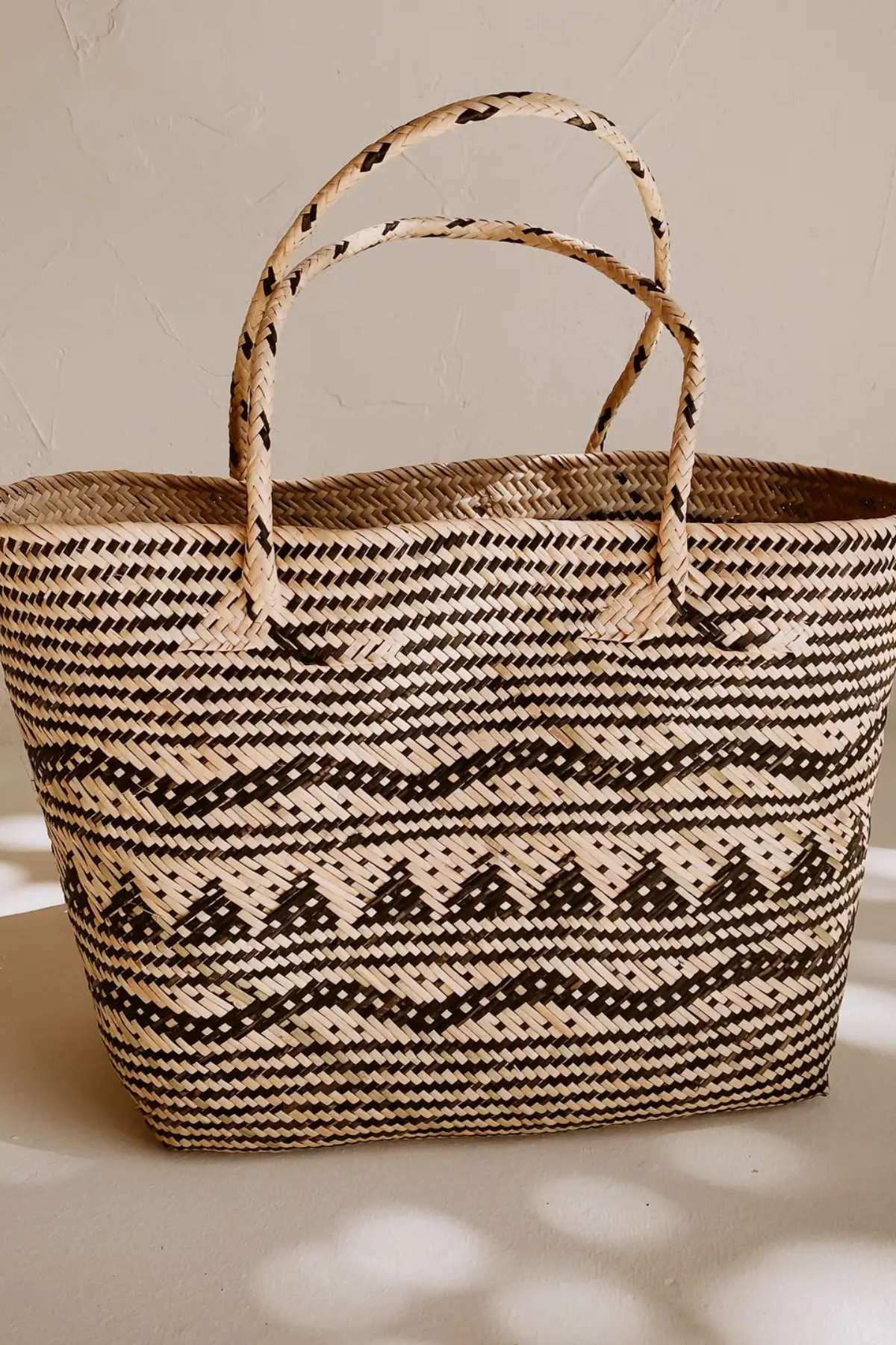 large black motif woven beach tote barnes rattan