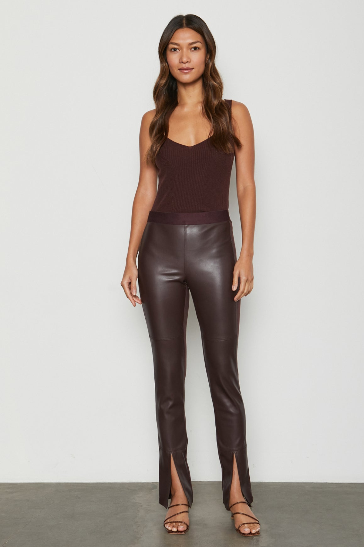 Bailey 44 brown vegan leather billie pant