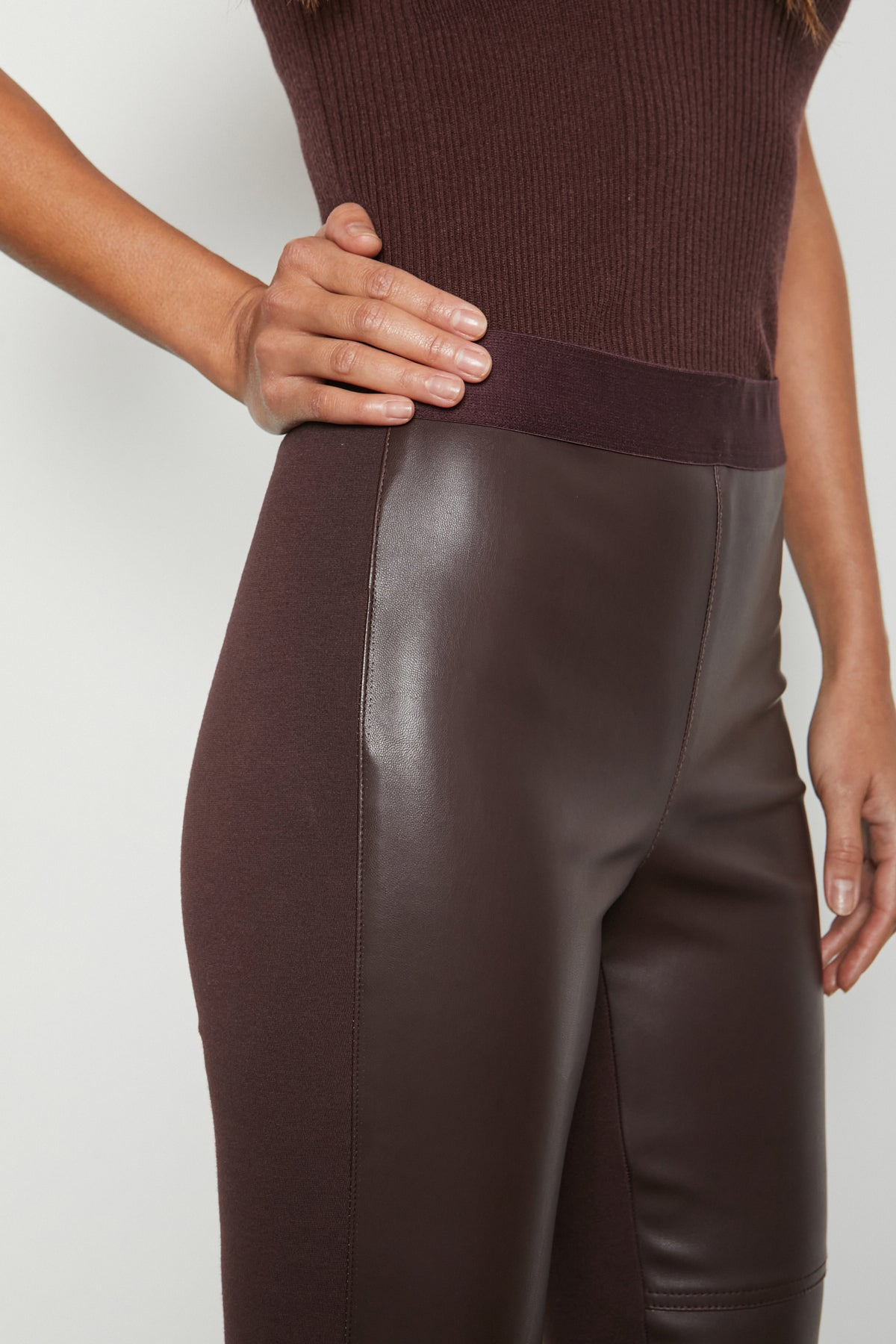 Bailey 44 brown vegan leather billie pant