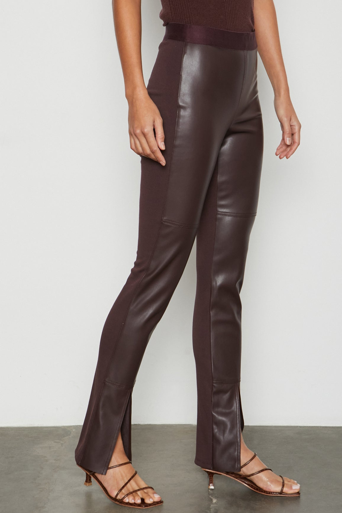 Bailey 44 brown vegan leather billie pant