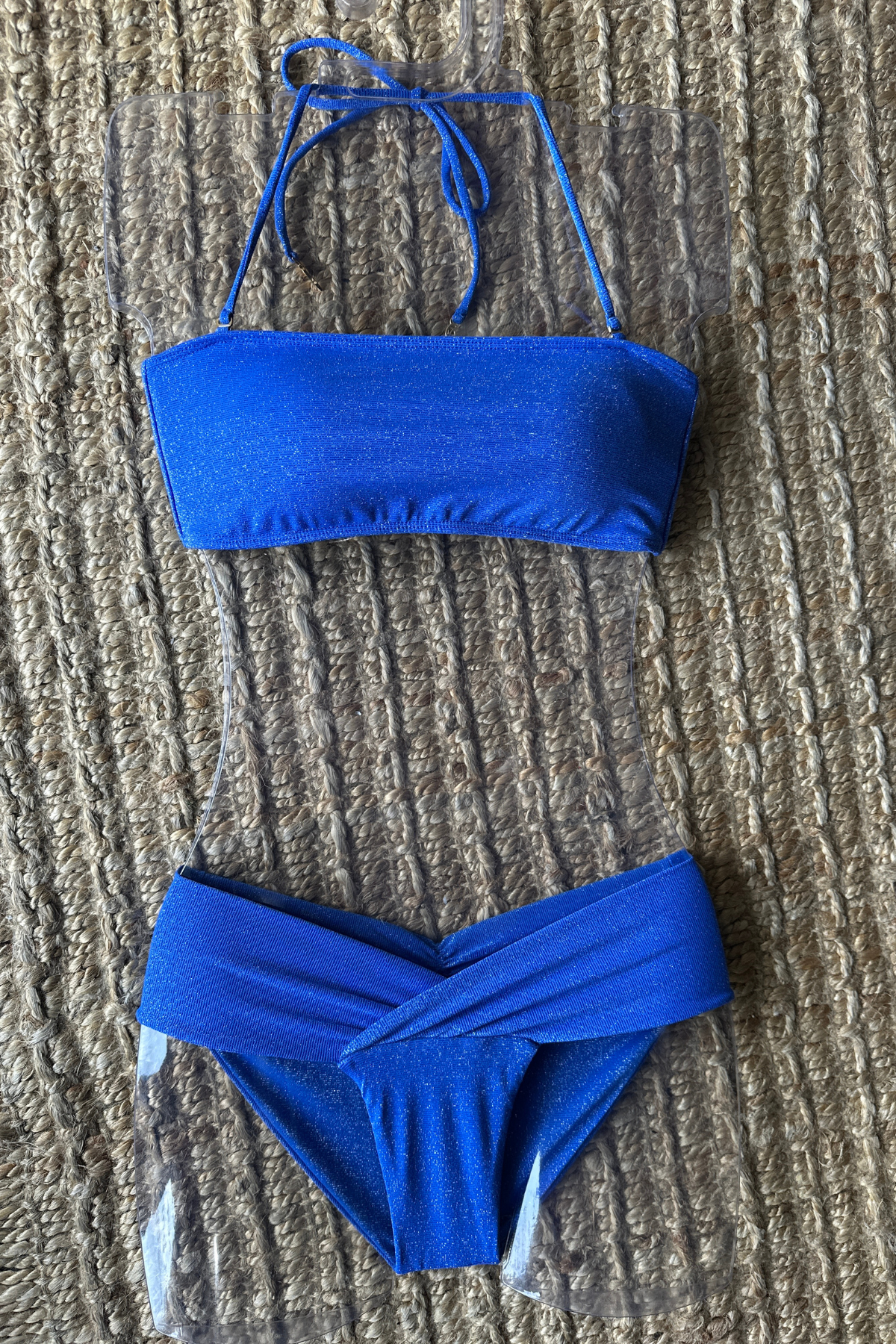 VIVIANE BLUE SHINE  Strapless Bikini Top