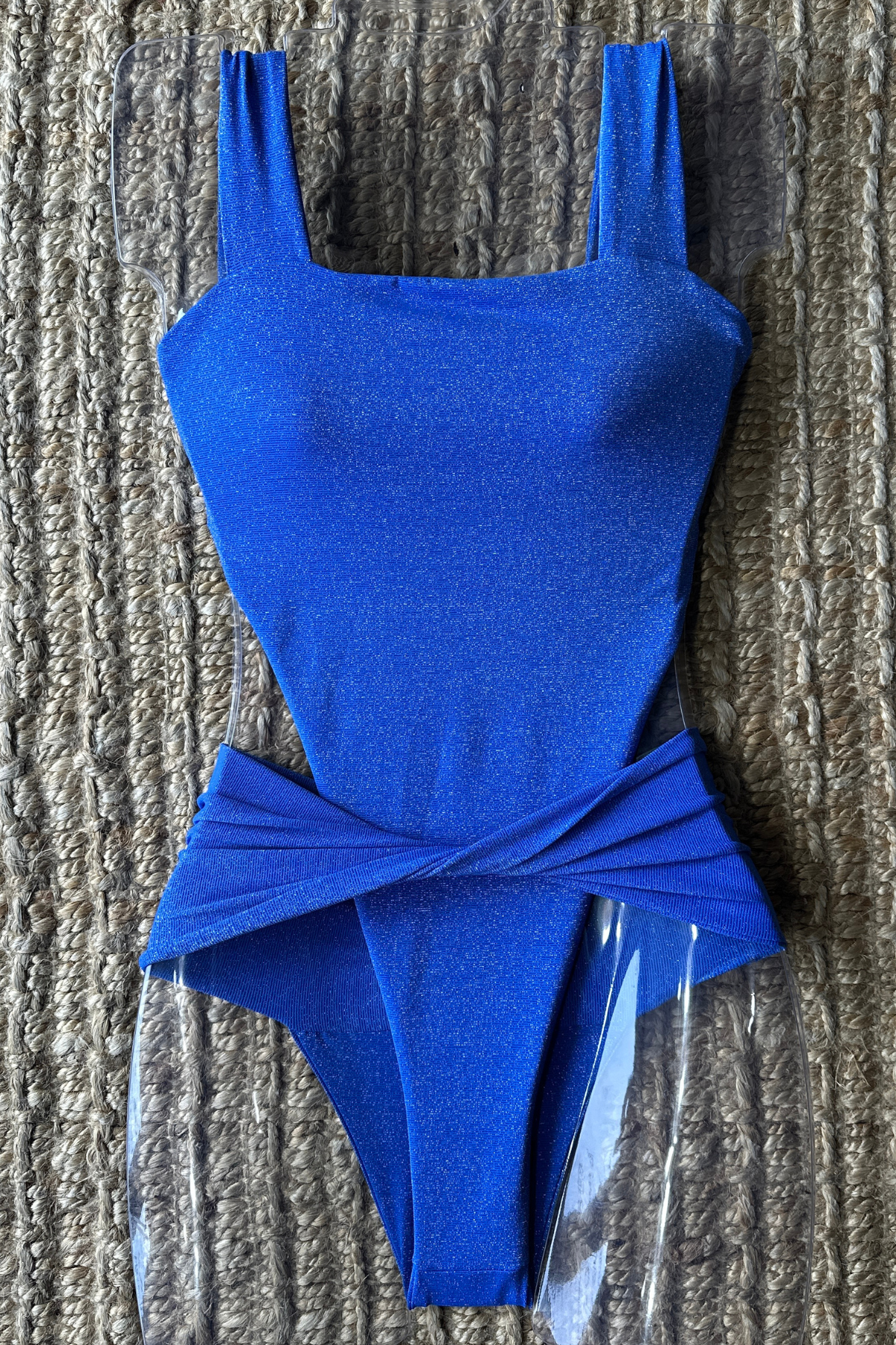 KENDRA BLUE SHINE One Piece Brazilian Swimsuit