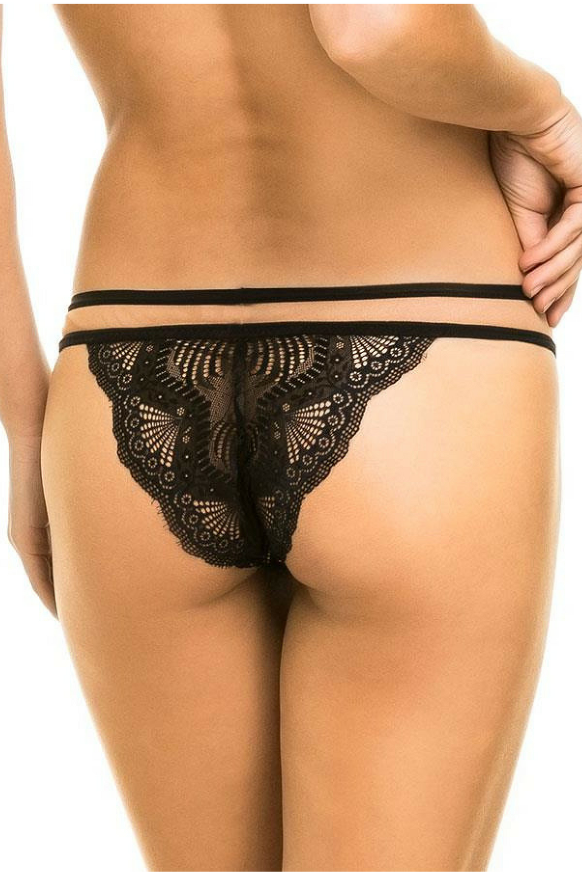 Black Mesh Panties. Brazilian Underwear