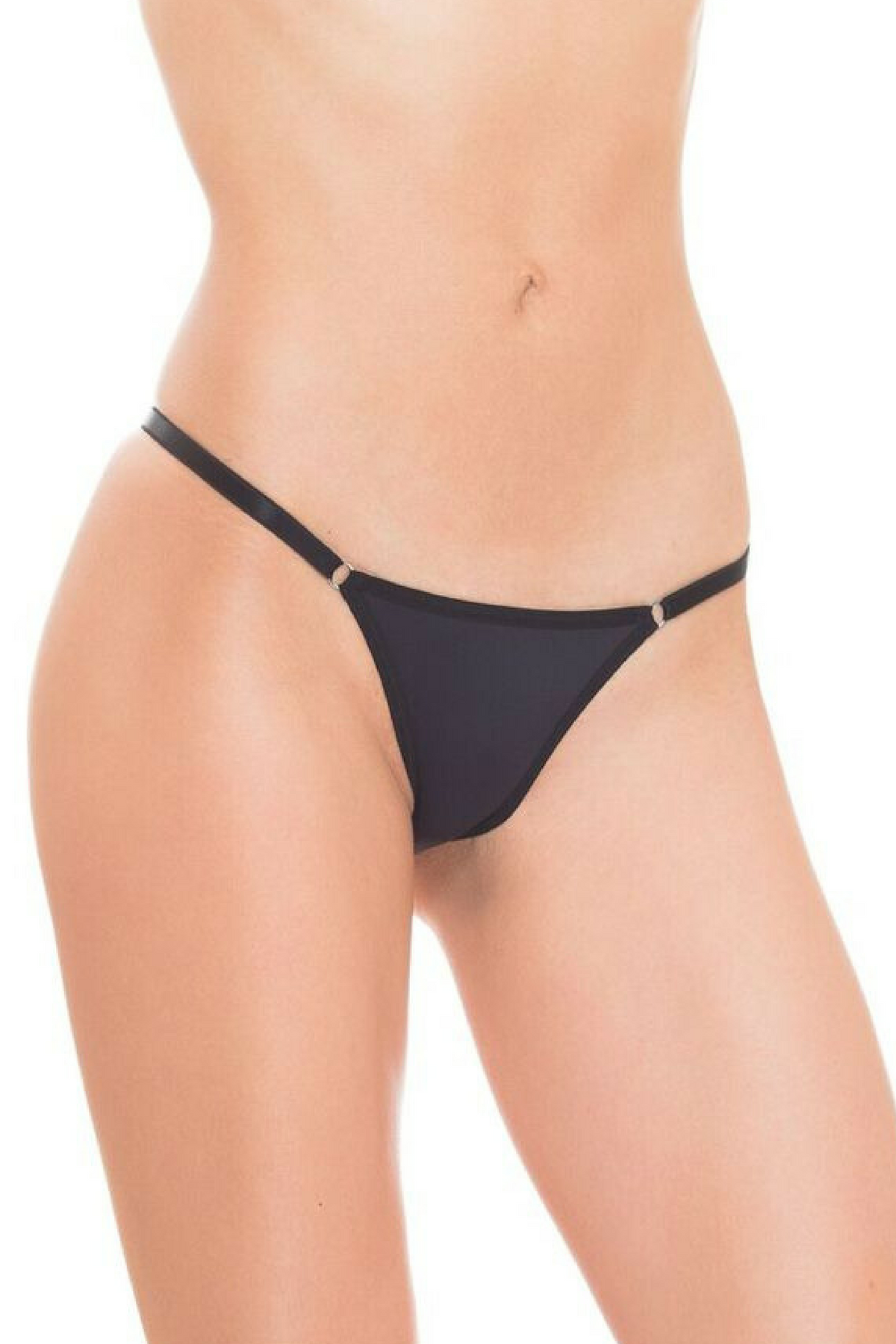 black Brazilian string bikini underwear tanga