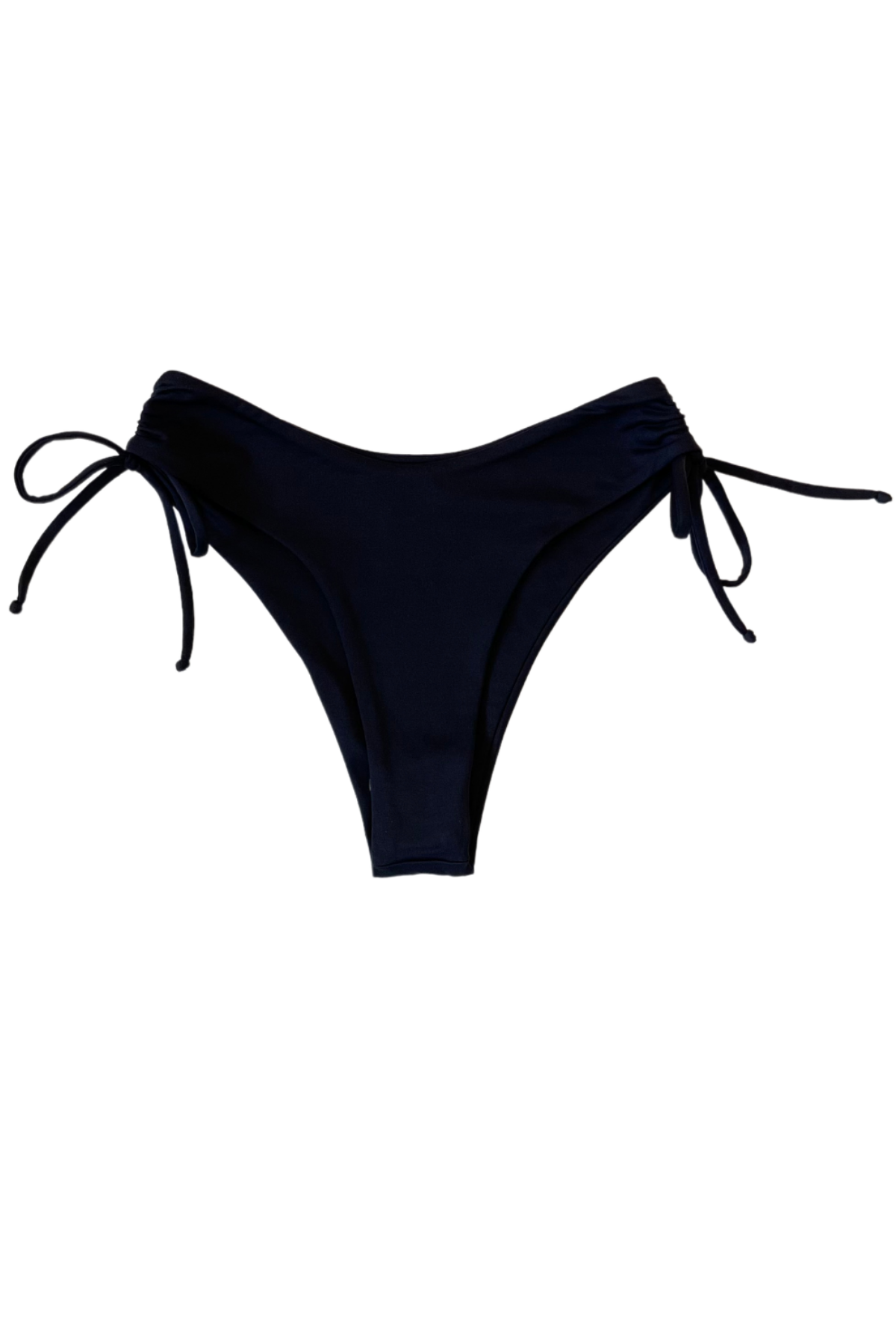 black Brazilian side scrunch bikini bottoms